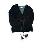 Green robe with tassels on a white background