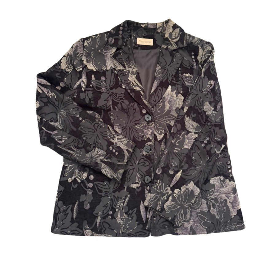 Floral patterned jacket on a white background