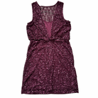 Plum sequin dress on a white background