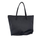 Black tote bag on a white background