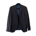 Navy blazer on a white background