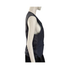 Mannequin wearing a black sleeveless top on a white background