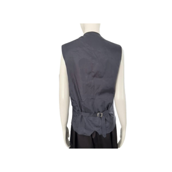 Gray vest on a mannequin against a white background