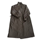 Brown leather coat on a white background