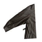 Brown leather equestrian hood on a white background