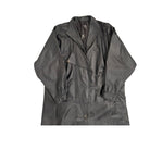 Black leather coat on a white background