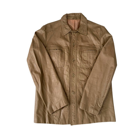 Tan shirt a white background