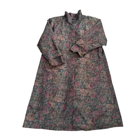 Floral patterned coat on a white background