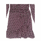 Close-up dress with geometric pattern on a white background