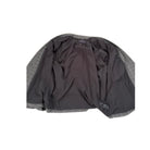 Gray blazer lining on a white background