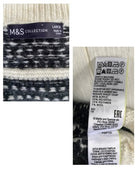 Textile with M&S Collection label and fabric texture close-up