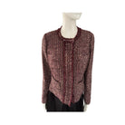 Textured cardigan on a mannequin against a white background