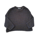 Blue knitted sweater on a white background