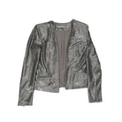 Silver metallic jacket on a white background