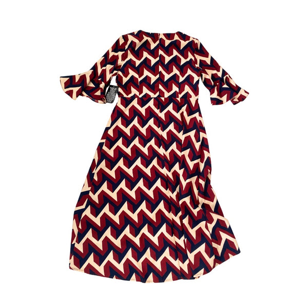 Dress with zigzag pattern on a white background