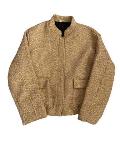 Gold jacket on a white background