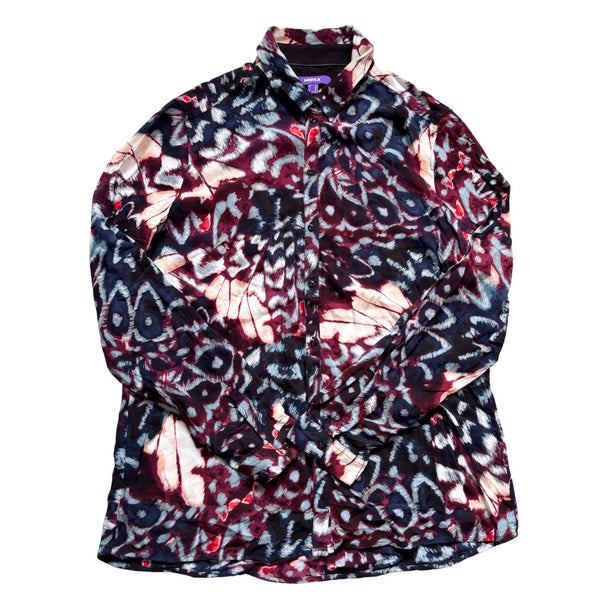 Mexx multicolour abstract print button-down long sleeve shirt Size L, preloved.
