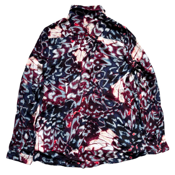 Mexx Abstract Print Button-Down Shirt Navy Multi Size L - Preloved