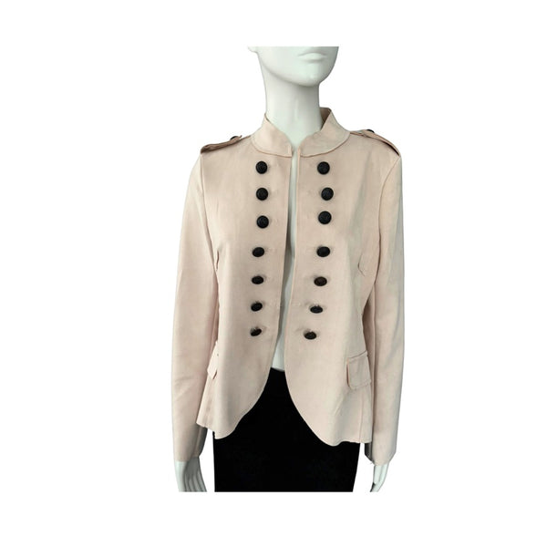 Military Style Jacket Pale Pink Size L – Preloved