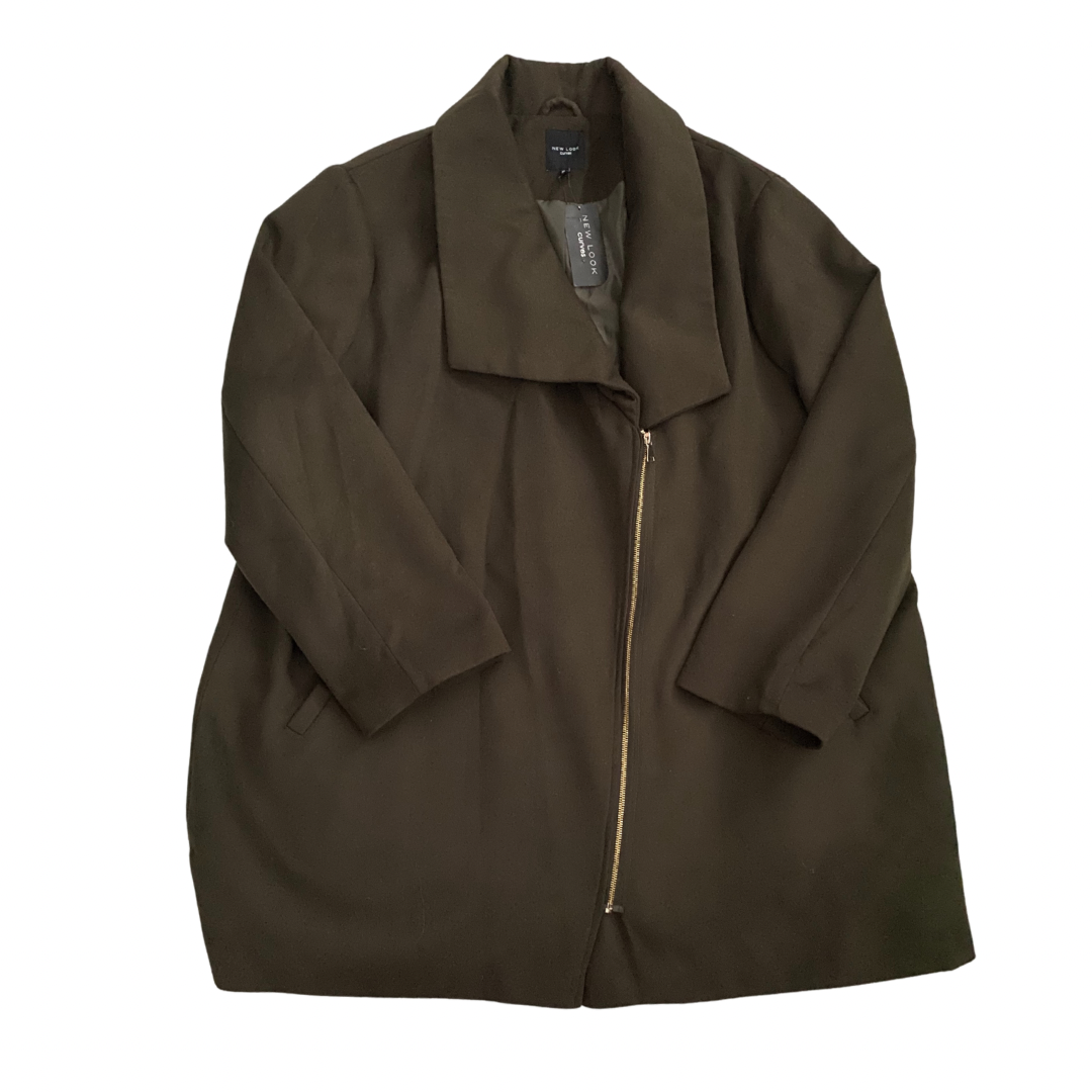 New Look Curves Coat Olive Green SIZE 30