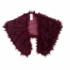 Burgundy fluffy shrug on a white background