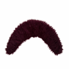 Burgundy fur shawl on a white background