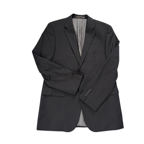 Black blazer with 'dodo' branding on a white background