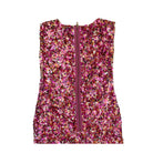 Multicolored sequin dress with a zipper on a white background