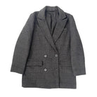 Gray checkered coat on a white background