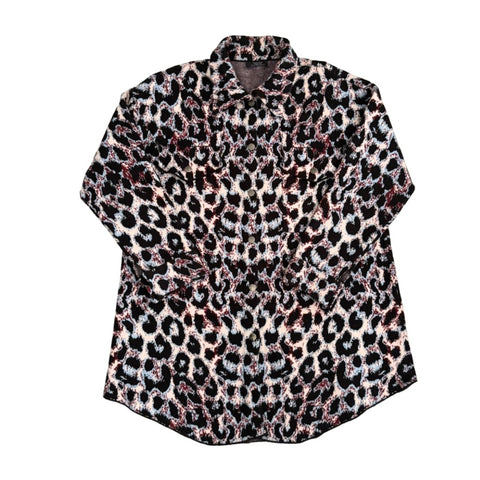 Leopard print shirt on a white background