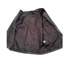 Black jacket with gray trim on a white background