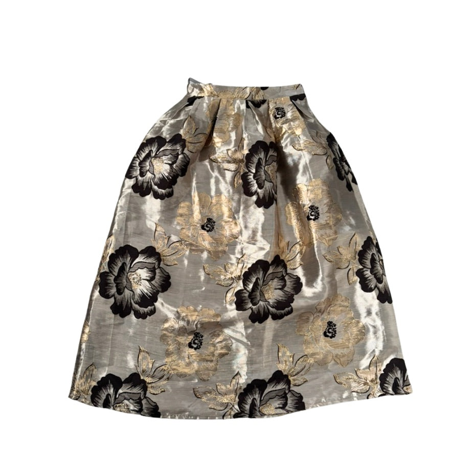 Floral patterned skirt on a white background