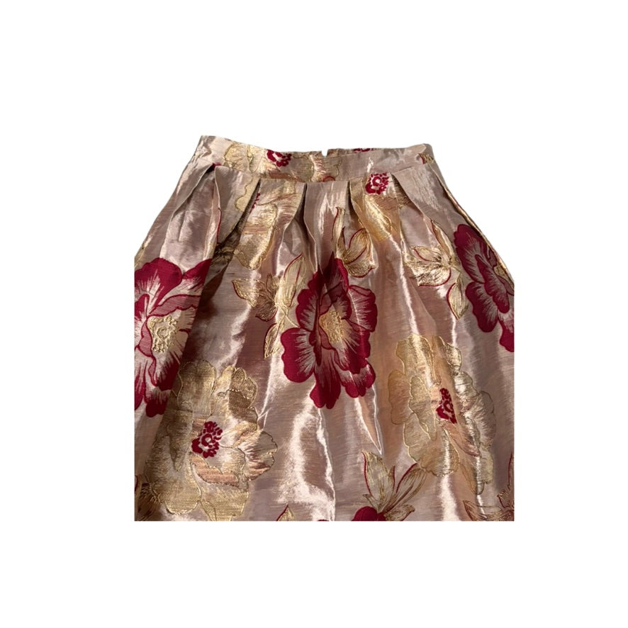 Floral patterned skirt on a white background