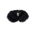 Dark Green furry headband on a white background