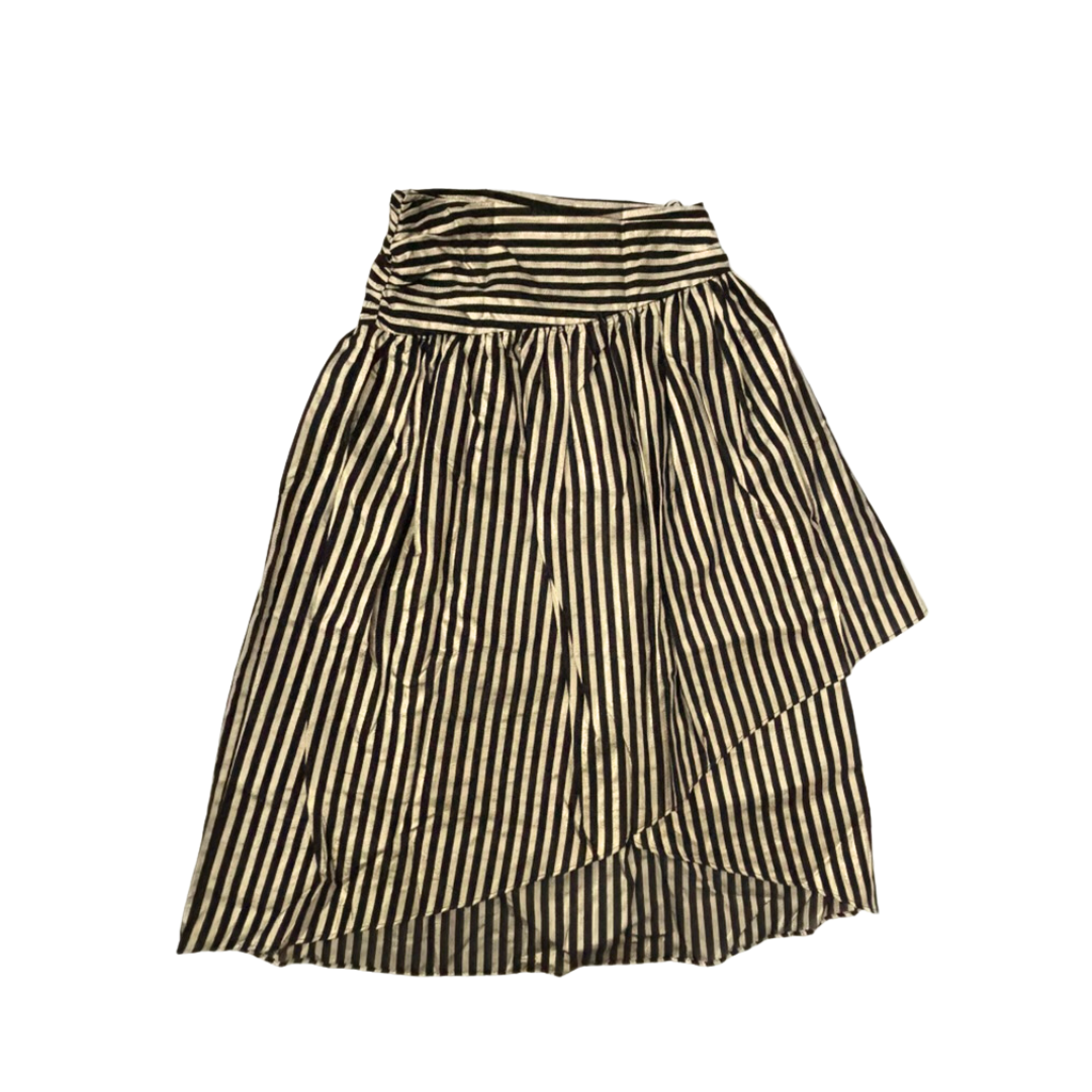 Striped skirt with a white background