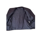 Dark blue jacket lining on a white background