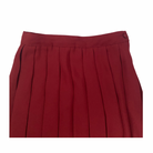 Red pleated skirt on a white background