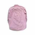 Pink and white striped shirt on a white background