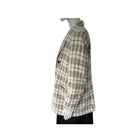 Plaid jacket on a mannequin against a white background