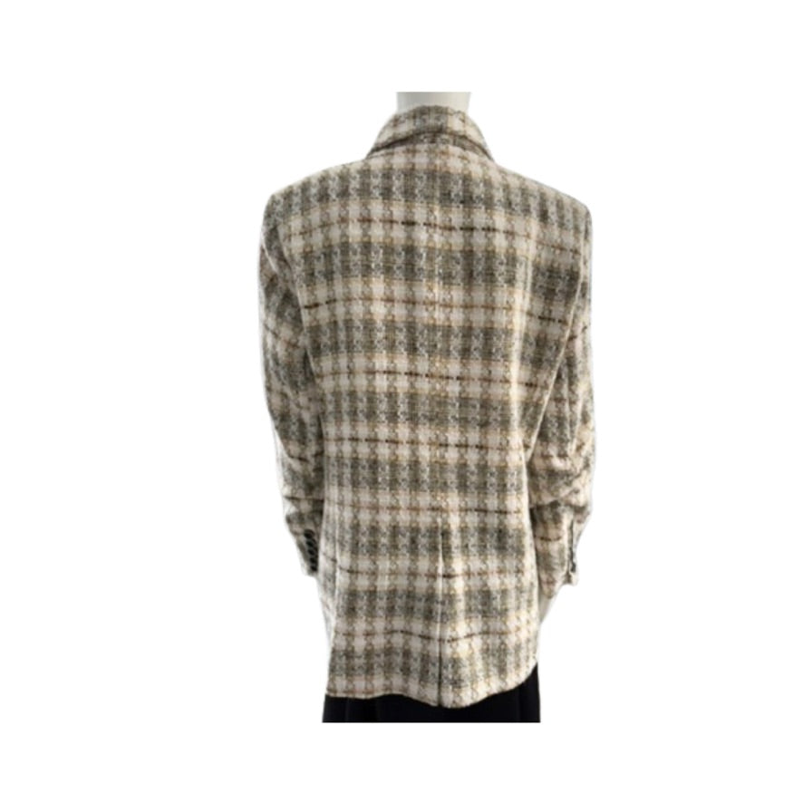 Plaid shirt on a mannequin against a white background