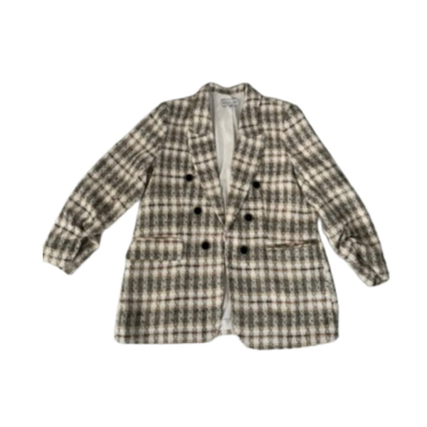 Plaid blazer on a white background