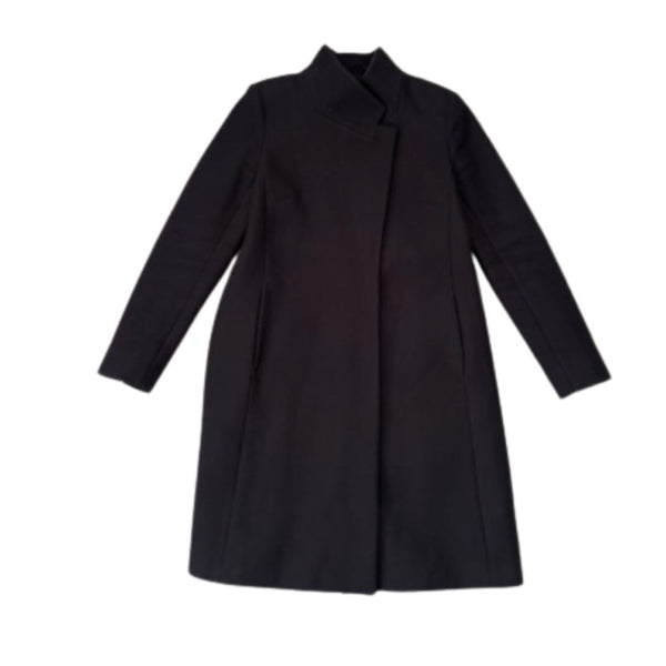 Navy coat on a white background