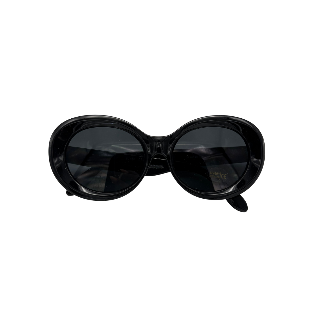 Black sunglasses on a white background