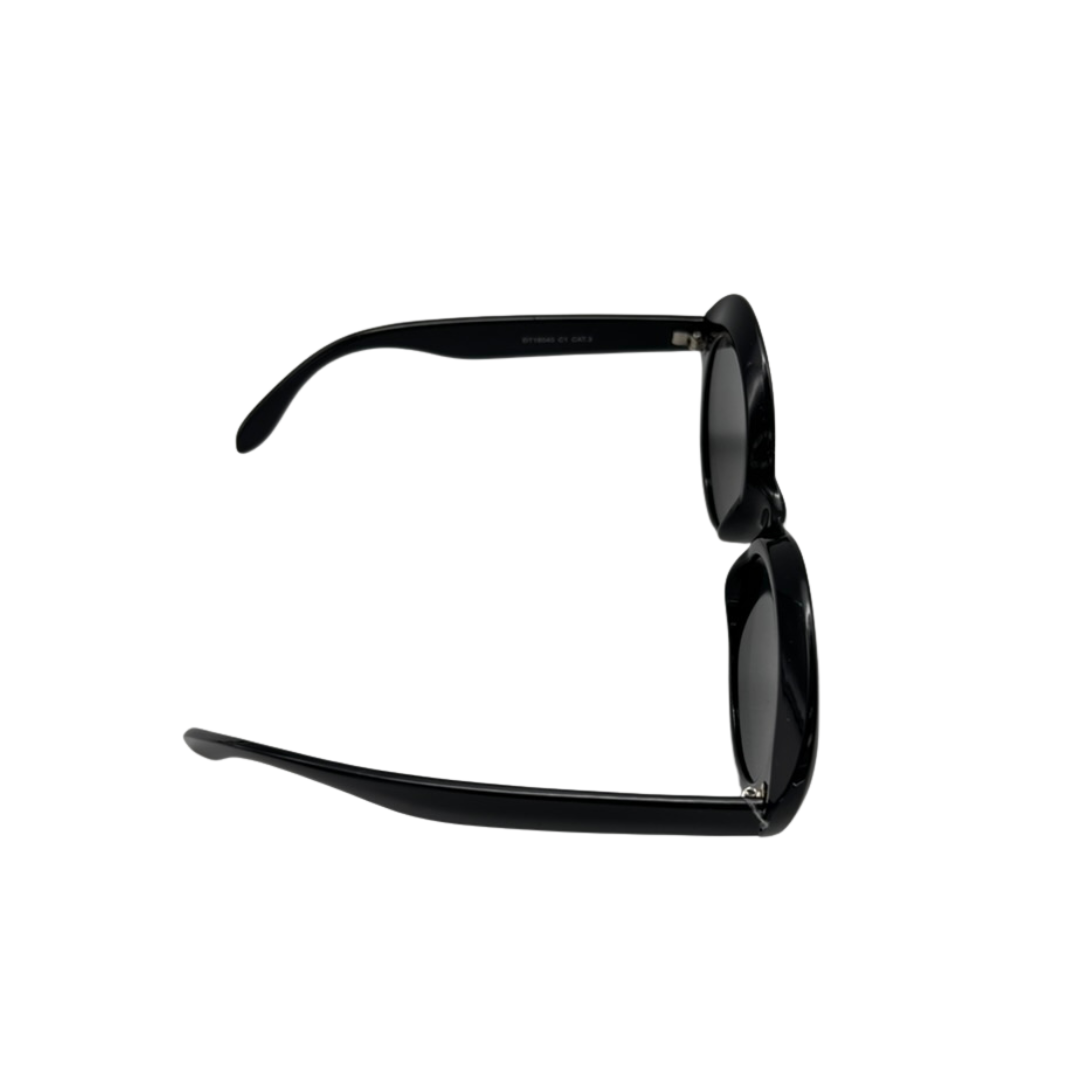 Black sunglasses on a white background