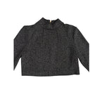 Dark gray textured sweater on a white background