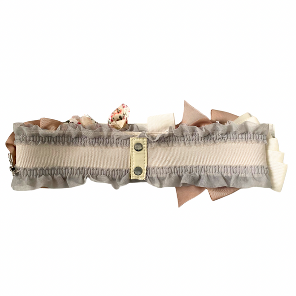 River Island Rosette Sash Brooch Belt Pastel Multicolour - Preloved