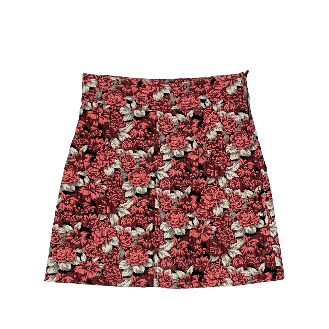 Floral patterned skirt on a white background