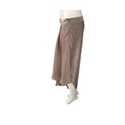 Brown skirt on a mannequin against a white background