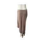 Brown skirt on a mannequin against a white background