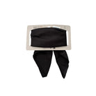 Black fabric tie on a white background